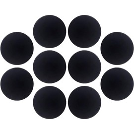Topes de Puerta Autoadhesivos de Silicona Negro, Protector de Pared para Manijas y Pomos, 10 Piezas para Casa, Evita Daños y Ruido