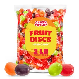 Fruit Discs Hard Candy, Assorted Flavors, 2-Pound Bulk Pack (About 150 Count)