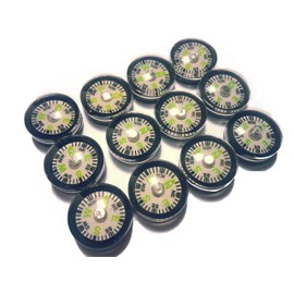 Pack of 12 Fluorescent Luminous Compass 1.4 cm