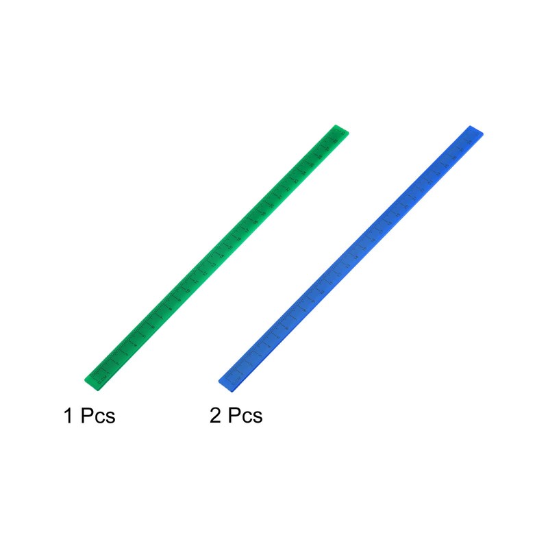 sourcing map 3pcs Whiteboard Magnetic Ruler 29cm Metric Blackboard Straight