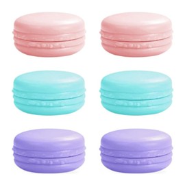 Hsthe Sea Travel Pots, 6pcs Sample Bottles Pots, 10ml Small Reusable Cosmetic Makeup Jars Containers for Face Cream, Powder Makeup Storage and Travel