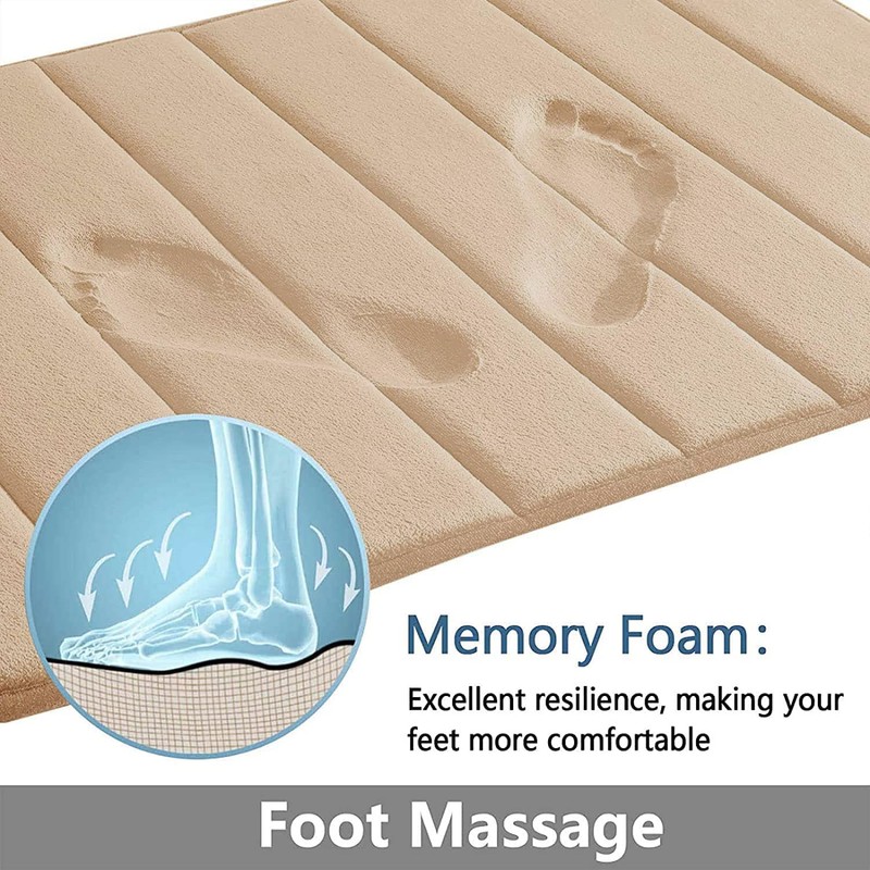smiry Memory Foam Bath Mat, 60 x 90 cm, Extra
