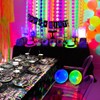Glow Neon Party Tableware Supplies Serves 20 - Includes Plates,