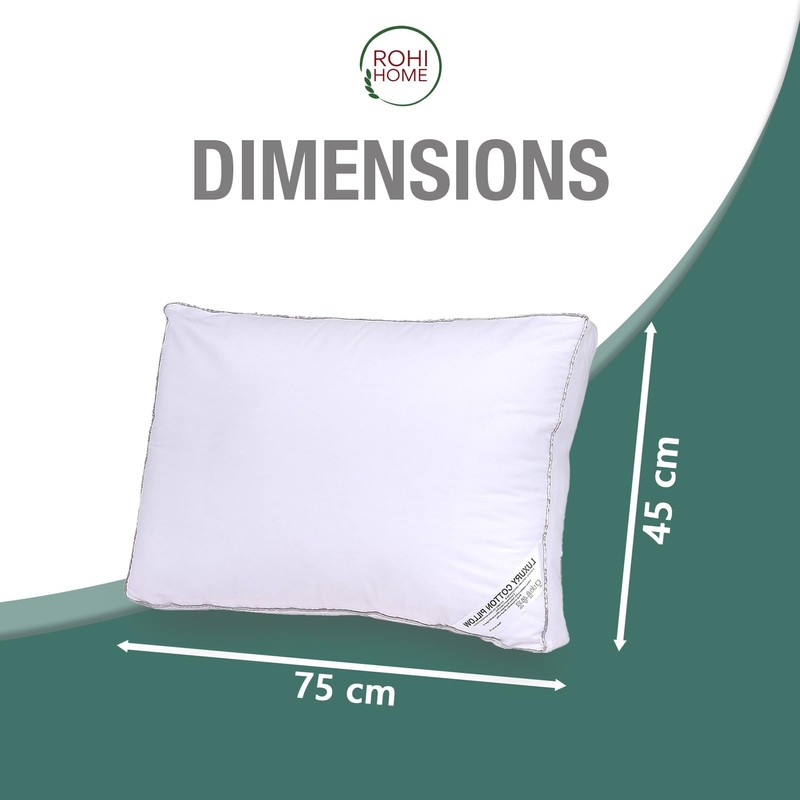 Rohi Luxury Box Pillows 2 Pack Hotel Quality with Extra