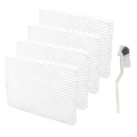 SETEAMS MD1-0034 Humidifier Replacement Wick Filters + Brush, Compatible with Vornado Evaporative Humidifier Evap40, Evap2, EV3, EV100, EV200, EVDC300, EVDC500, EVDC505 (Not for Evap3), 4-Pack (4)