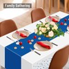 PLULON 12 Pack Plastic Tablecloth and Satin Table Runner Set