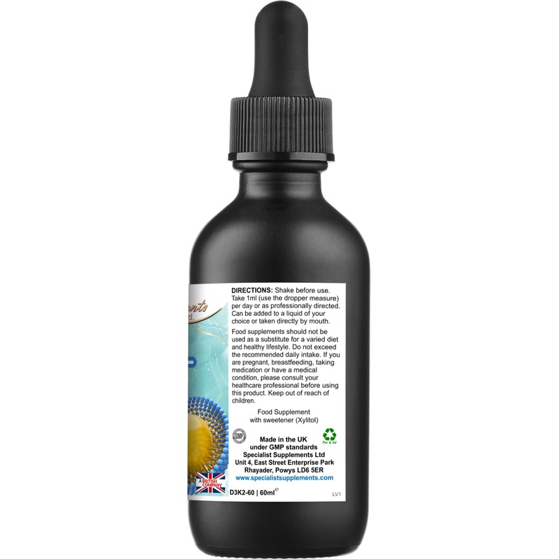 Specialist Supplements LIPOSOMAL Vitamins D3 + K2, 60ml Liquid Drops