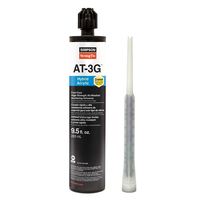 Simpson Strong-Tie AT3G10 AT-3G 9.5-oz. High-Strength Acrylic Anchoring Adhesive Cartridge