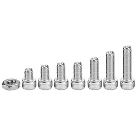 Cap Head Screws, 90Pcs/set Hex Screws Nuts Assortment Kit, 1/4-20 UNC Bolt Stainless Steel Bolts Screws set with Storage Box