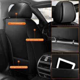 Unbranded Car Seat Cover For Hyundai Tucson 2010-2026 PU Leather 2PCS Front Seat Covers
