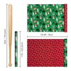 RUSPEPA Reversible Christmas Cat Wrapping Paper Roll, Mini Roll, Santa