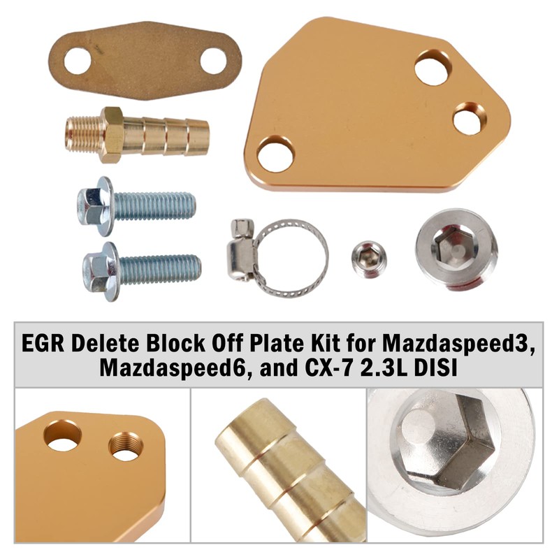 Areyourshop EGR Delete Plate Kit for Ma-zda3 for Ma-zda6 CX-7