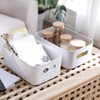 GAOHAN 12 Packs Plastic Storage Boxes with Handles, 3 Colours