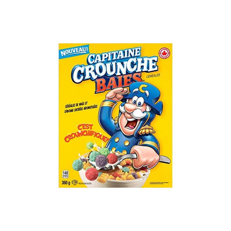 Quaker Cap'n Crunch Berries Cereal, 360g/12.7 oz., Box {Imported from