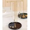 HQSHNY Gold Jewellery Stand - 15 cm Ceramic Base x