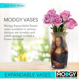 MODGY Jarrón plegable y expandible de plástico decorativo moderno para flores, centros de mesa, decoración de mesa de comedor, sala de estar, baño, boda, oficina, polkie