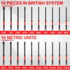 21Pcs Metric & SAE Impact Allen Wrench Drill Bit Set,
