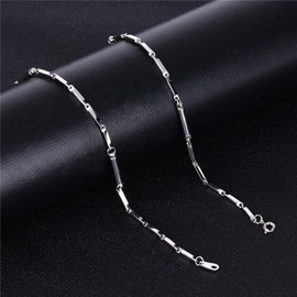 Jeroot Magnetic Necklace, Width 0.08 inch (2 mm), Total Length 17.7 inches (45 cm), 19.7 inches (50 cm), Necklace, Chain, Stainless Steel, 3 Colors, Exclusive, Stainless Steel, No Gemstone