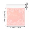 yueton 100PCS Self Sealing Cellophane Cookie Bags Cute Pink Cookie