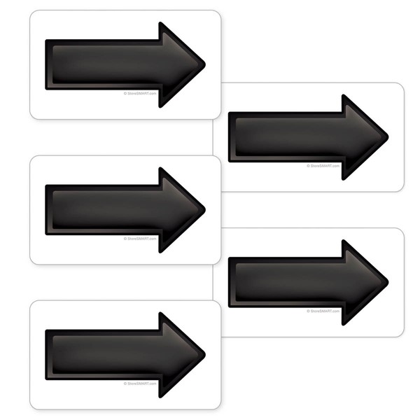 StoreSMART - Arrow Magnets - Black - 100-Pack - 2"