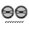 sourcing map 2 Pcs 2inch Black Speaker Grill Mesh Plastic