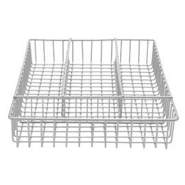 YBM Home Metal Wire Chrome Plated Kitchen In-Drawer Serving Utensils, Flatware, Cutlery Desk and Office Supplies Organizer/Tray Holder Silverware Storage 2561vc- 1