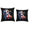 Gamer Penguin Popcorn Gaming Chair Headphones Games Player Throw Pillow