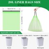 JelKen 90 Biodegradable Bin Liners 20L with Drawstring Tie Handle,