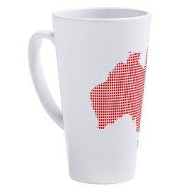 CafePress Drilled Plate Australia Map 17 oz Latte Mug