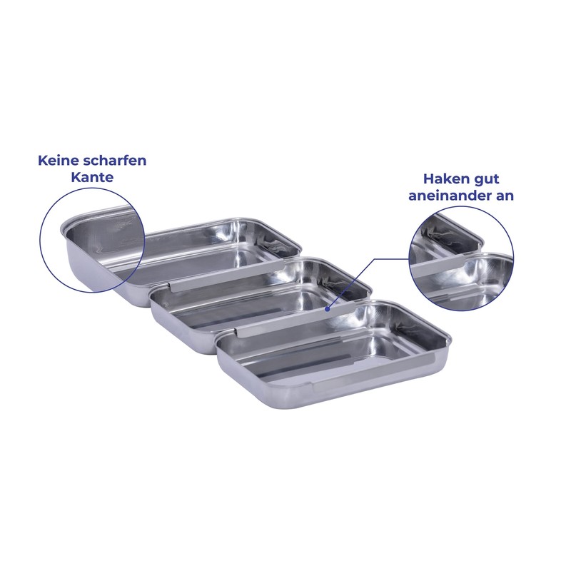 Maximex Breading Set Stainless Steel 3-Piece Set - 3-Piece Stainless