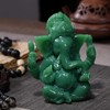 Lord Ganesh Statues - Dark Green Jade Ganesh Idol Figurine