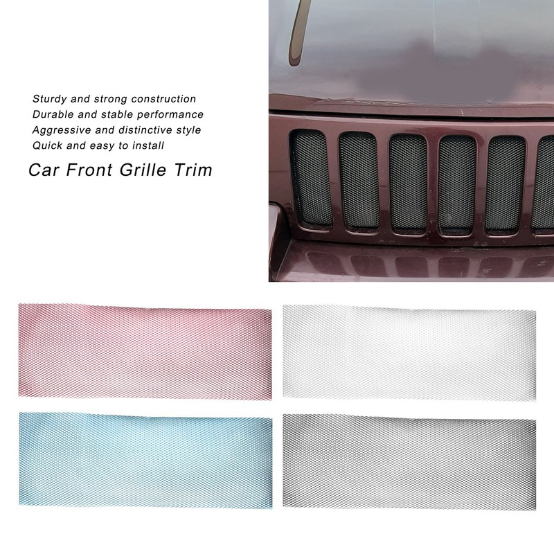 Car Front Center Grid Grille Rhombic Mesh Stable Structure Aluminum