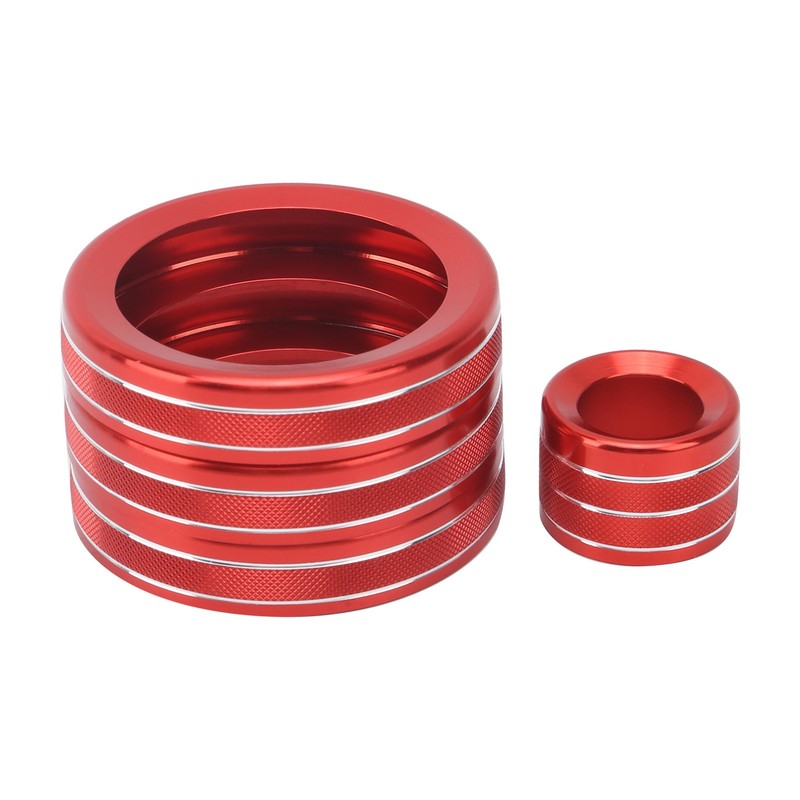 4Pcs A/C Knob Ring Trim Volume Adjuster Decor Fit for