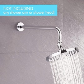Shower head swivel ball adapter with adjustable shower arm extension, made of brass polished chrome Hardware category