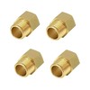 4 Pcs 1/2" MNPT x 1/2" FNPT Thread Brass Hex