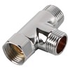 Laroal G1/2 Inch Diverter Valve T-Type Adapter 3-Way T-Type Adapter