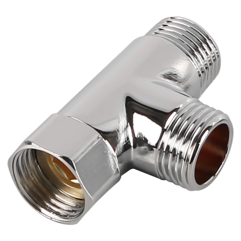 Laroal G1/2 Inch Diverter Valve T-Type Adapter 3-Way T-Type Adapter