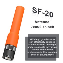 2 Pack SF-20 Antenna Dual Band Flexible High Gain BNC Connector Antenna Compatible with Radio TK100 7cm/2.73inch for IC-V80 IC-W32 Walkie Talkie (Orange)