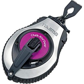 TAJIMA Chalk Line - Chalk-Rite Dura Chalk Box with 50ft Extreme Bold 1.8 mm Snap Line & Integrated Handle Release - CR403S