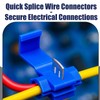 Solderless Quick Splice Wire Connectors,Double Run or Tap,22-18 AWG Red(30