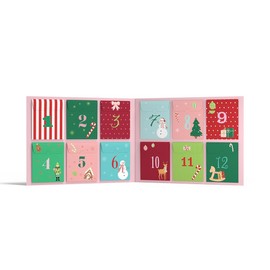 Lovepop Christmas Pop-Up Card Paper Advent Calendar - 3D Holiday G Greeting Cards for Boys, Girls, Men, Women - Santa's Workshop 6.45" x 4.84" x 2.2" 12 Day Advent Calendar - Countdown Box