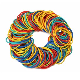 ZZLBZN 200Pcs Elastic Rubber Bands, Sturdy Thick & Stretchable Colored Bands, Natural Elastic Bands for School Home Office Supplies Industrial Crafts DIY Everyday Use 38mm