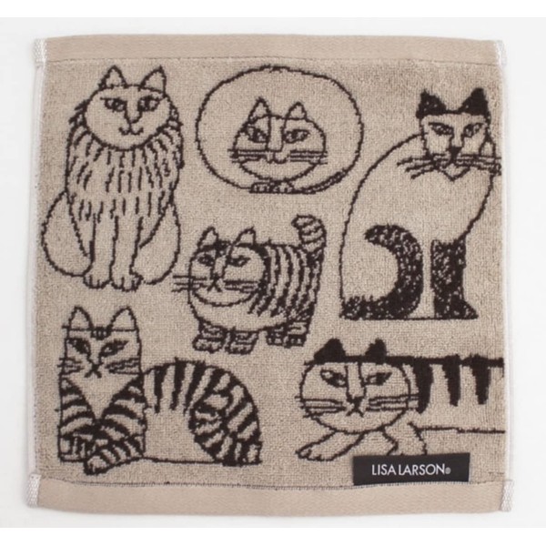 Marushin 6805001900 Mini Towel, Lisa Larson, Hand Towel, 100% Cotton,