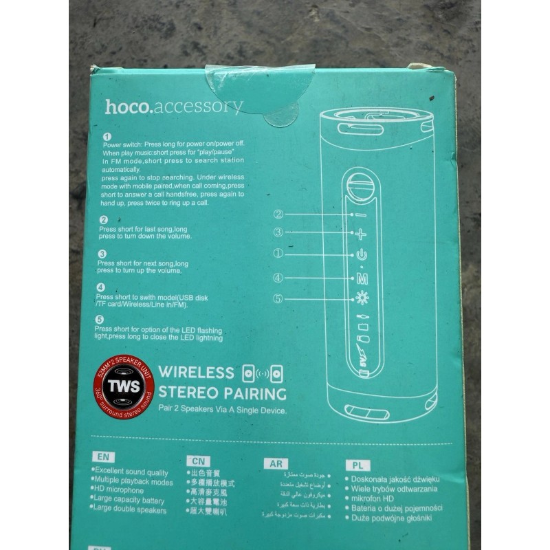 HOCO NEW HOCO True Wireless Speaker Bluetooth Portable Colorful LED