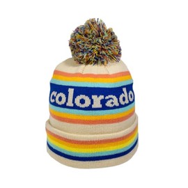 YoColorado Niji Mountain Pom Beanie Multi