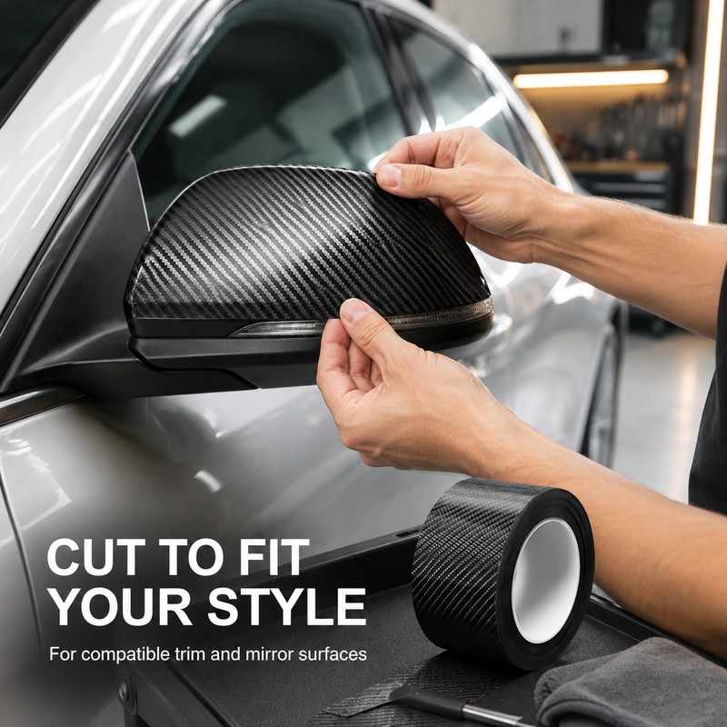 10cm x 3m Carbon Fiber Protective Tape for Car Door