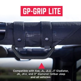 GPCA - Mango de agarre de metal, barra de rollo acolchada, 7.62 cm, JetBlack - Pair