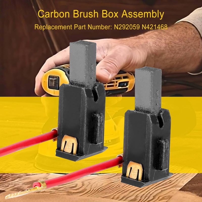 4Pcs N292059 Carbon Brush Box Assembly Replacement, Compatible with DeWalt