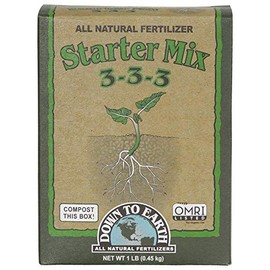 Down to Earth Organic All Natural Starter Fertilizer Mix 3-3-3, 1 lb