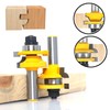 SICWOOD 2PCS Rail and Stile Router Bit Set 1/2 Shank,